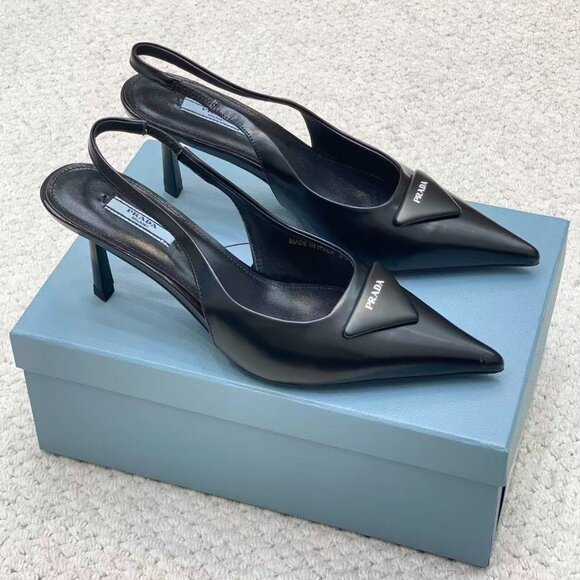 Prada Black Heels - Picture 1 of 8